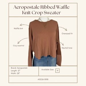 Aeropostale Women's Oversized Waffle Knit Sweater